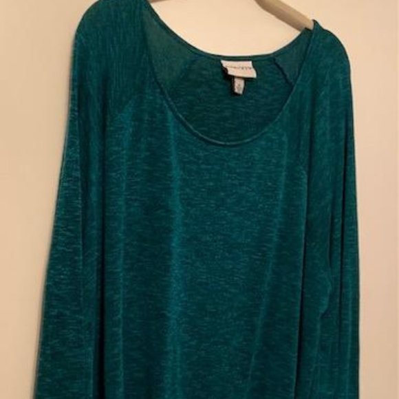 Ava Viv Light Weight Green Winter top, size 3X - Picture 4 of 8